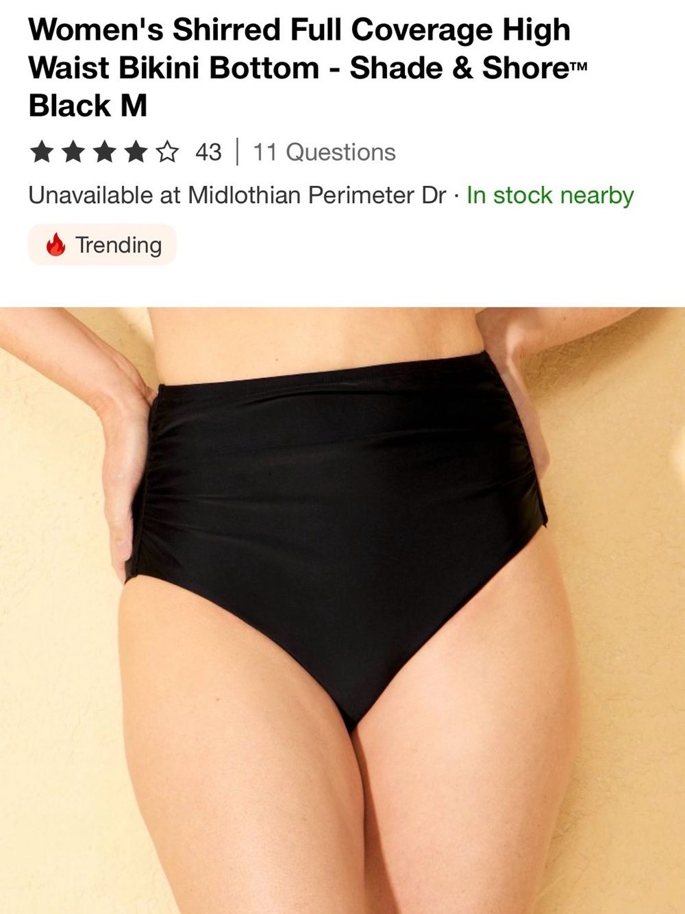 High waisted bikini bottoms